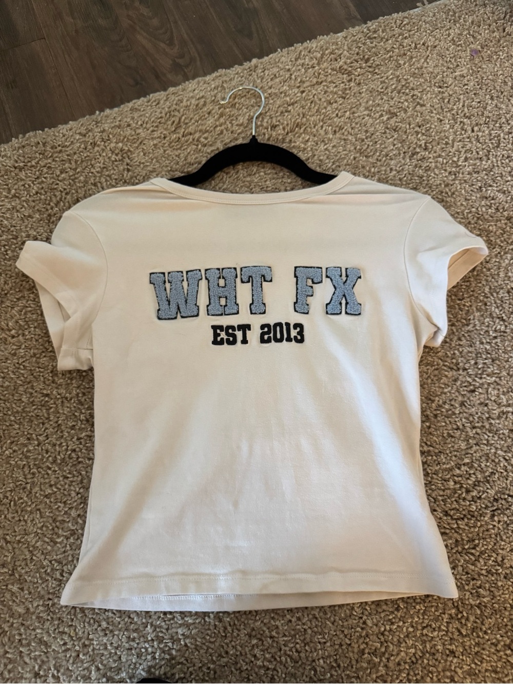 White Fox Boutique Cream Short Sleeve WHT FX Graphic Tee